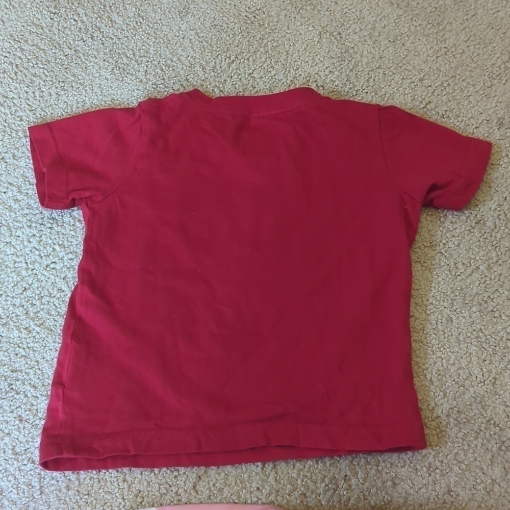 Nike Red & Gray " Destined to be Drafted" Short Sleeve Top Size 4T - Picture 4 of 5